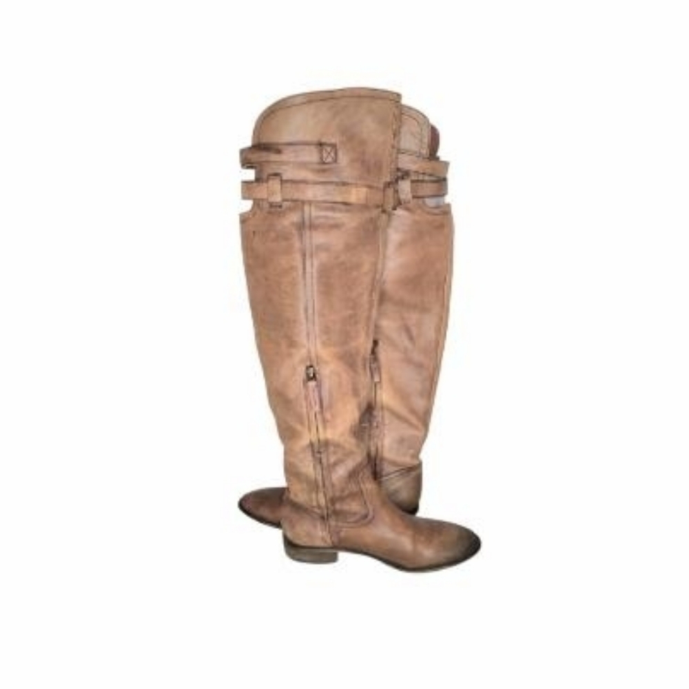 Sam Edelman Over Knee Pierce Whiskey Brown Leather Tall Riding Boot Women 7.5 - Picture 6 of 14